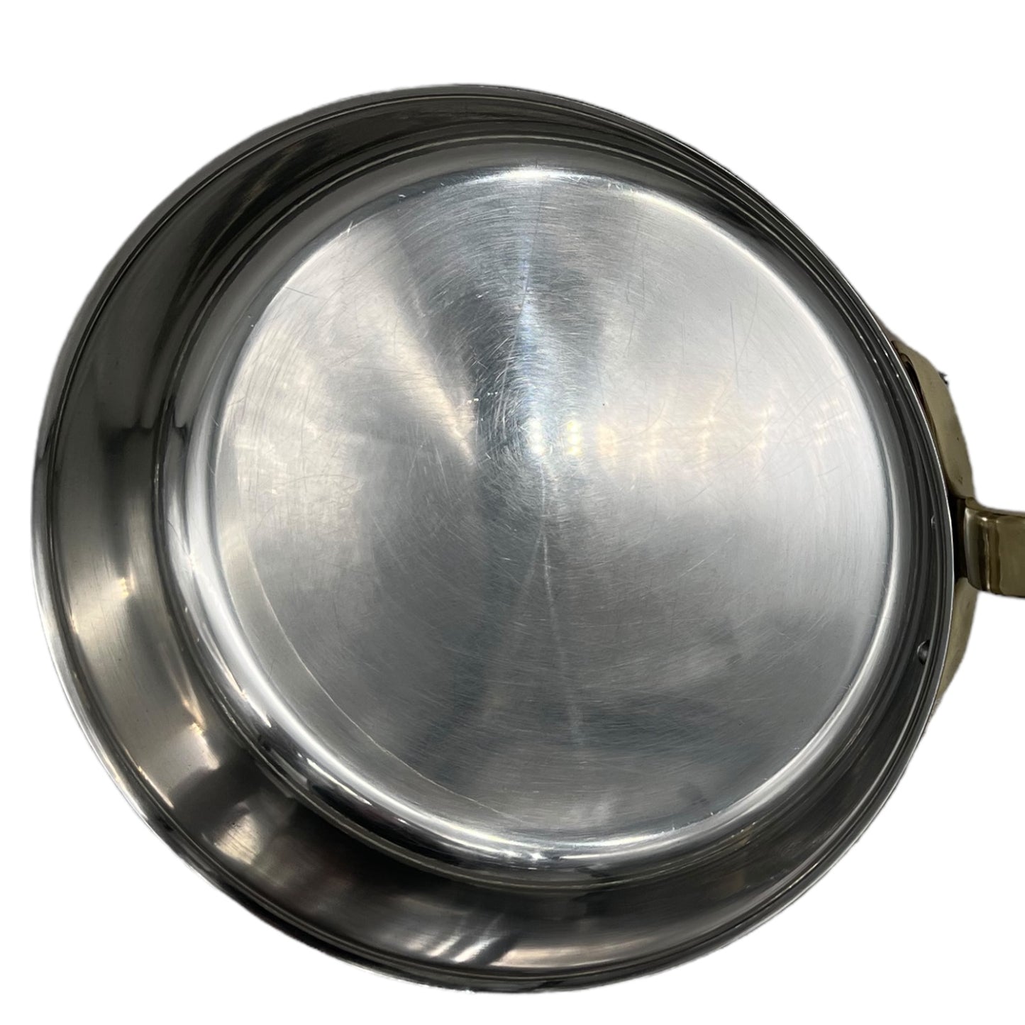 Professional copper frying pan with stainless steel lining 