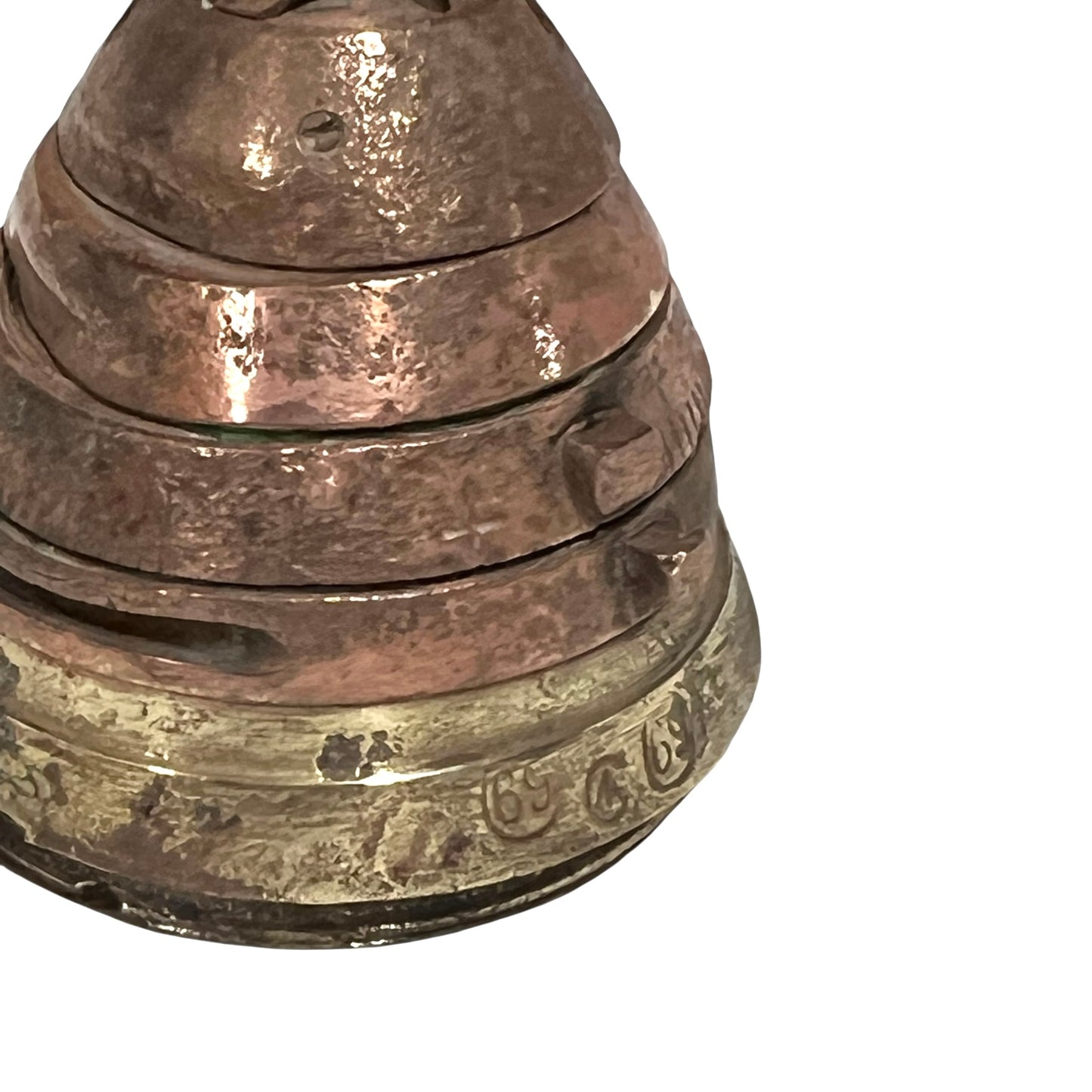 WW1 brass fuse paperweight on a white background