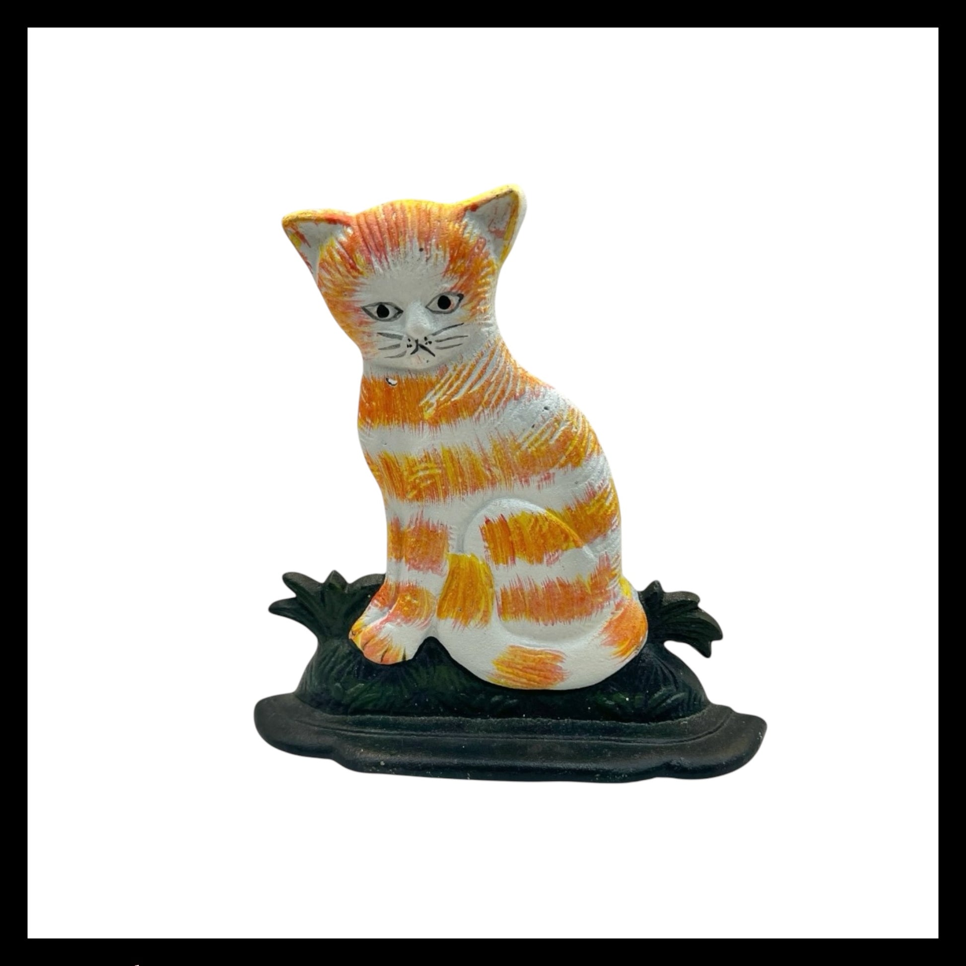 French Cast Iron Cat Shaped Door Stop, Cast Iron Doorstop Wedge, Door Stay