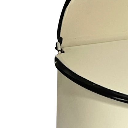 French Vintage Style Enamel Salt Box – Cream SEL Wall Hanging Pot | Farmhouse Kitchen Décor