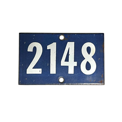 Vintage French Blue Enamel Door Number or Gatepost Numbers 2009 - 2299 available