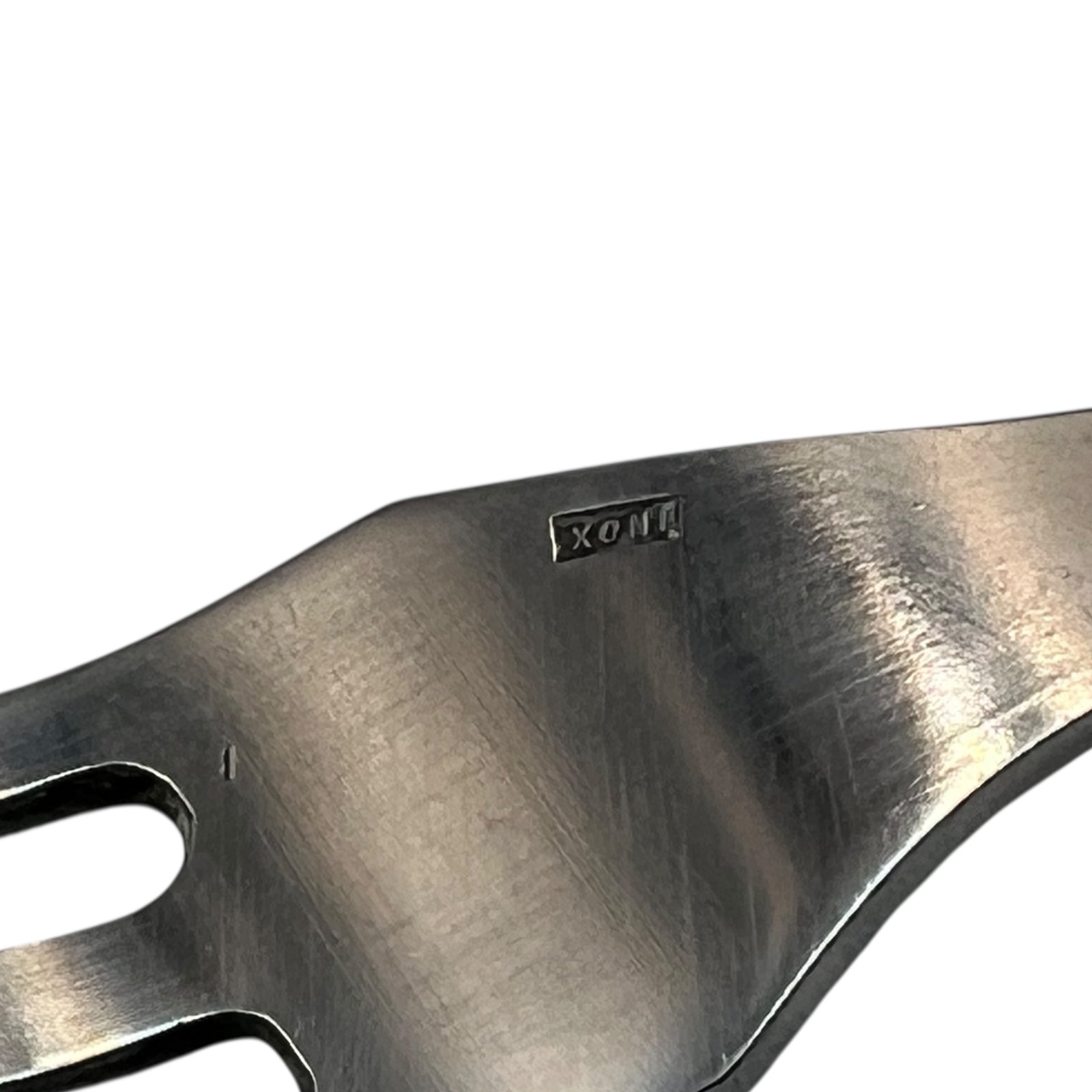 Close up of deer hoof taxidermy  cutlery on a white background