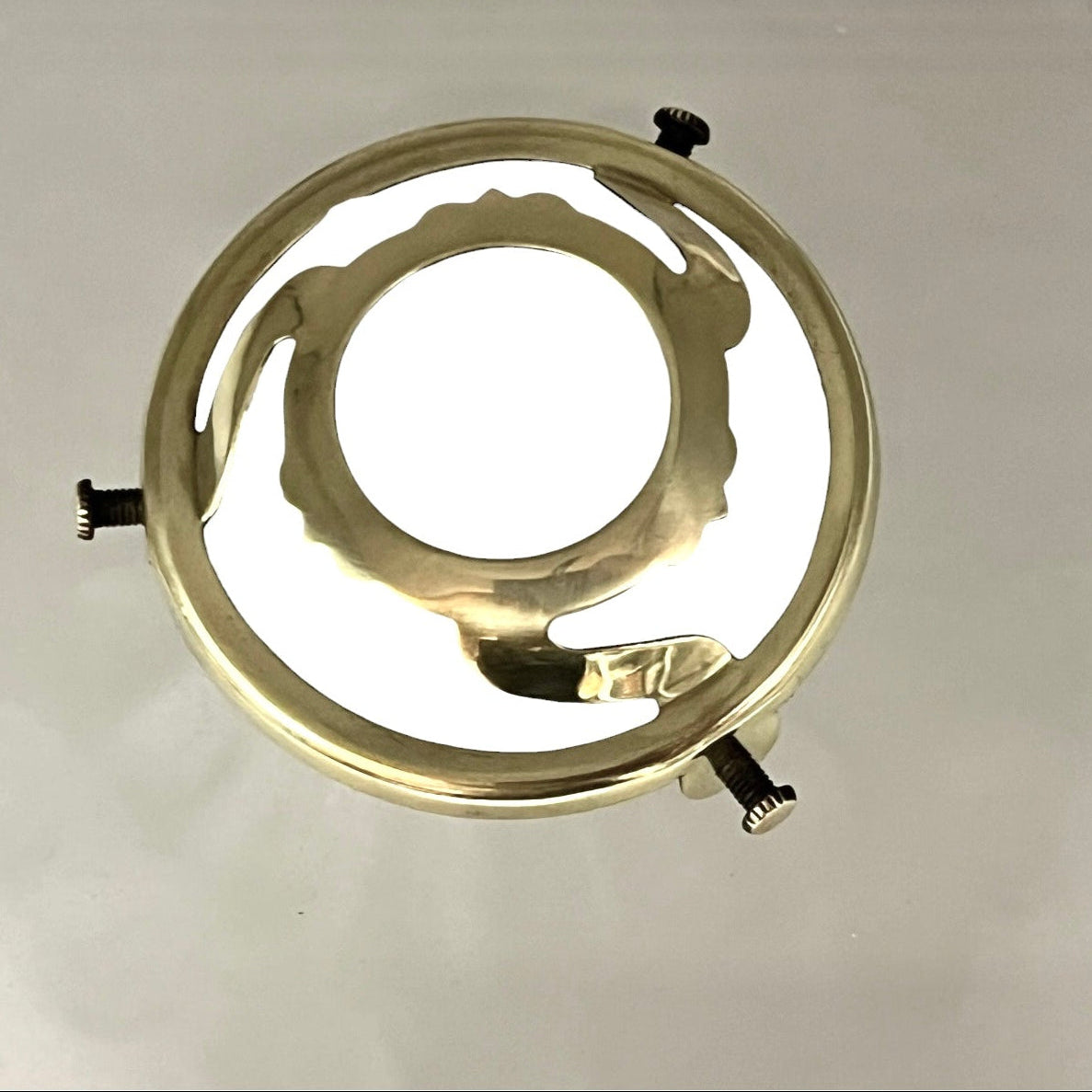 French vintage brass collar on a white background