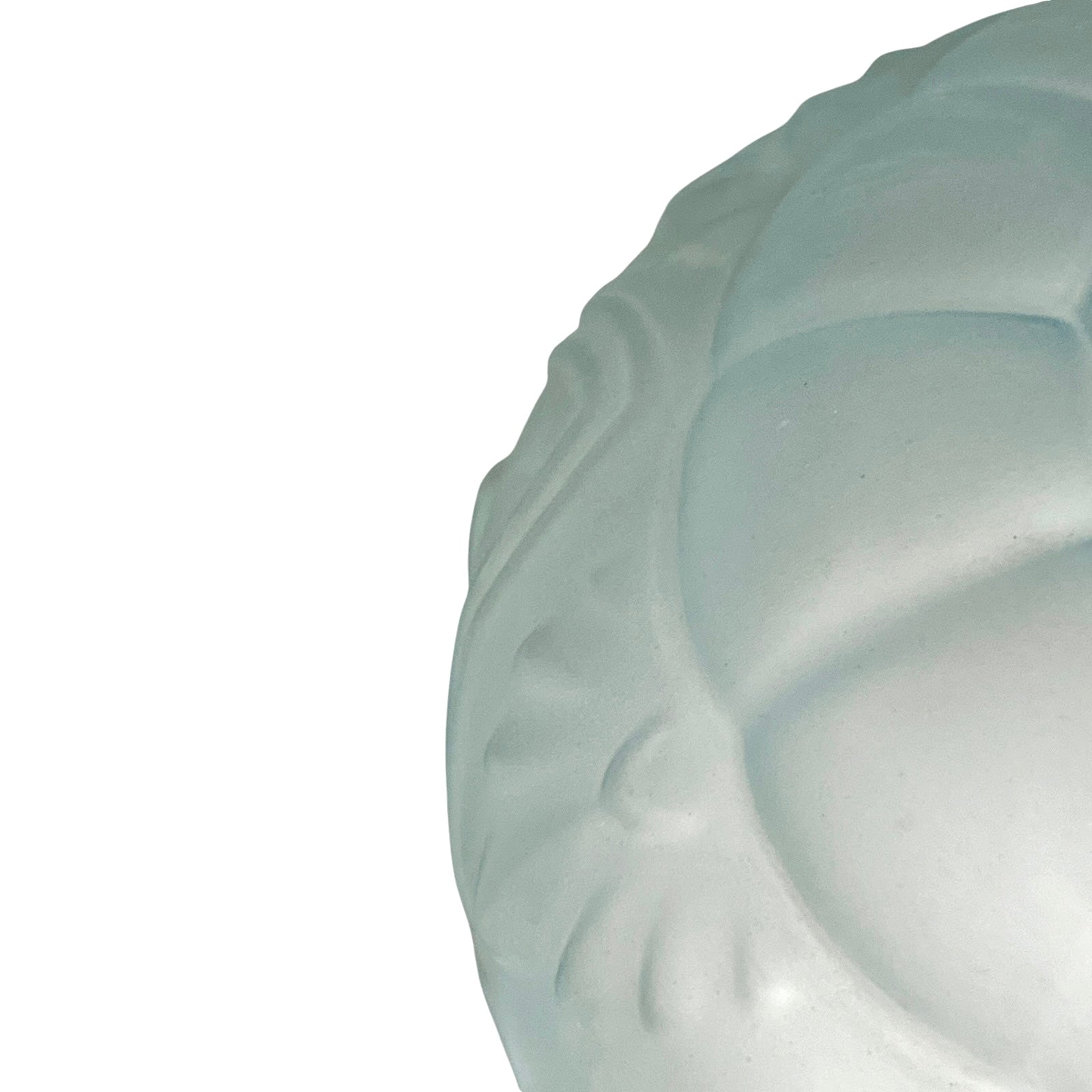 Close-up of the pendant shade rim showing small vintage nibbles as described in the condition.