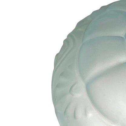 Close-up of the pendant shade rim showing small vintage nibbles as described in the condition.