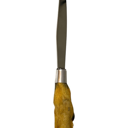 French Deer Hoof Taxidermy Cutlery, Deer Hoof Handle Cheese Knife 