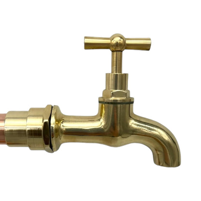 copper and brass kitchen Belfast sink tap