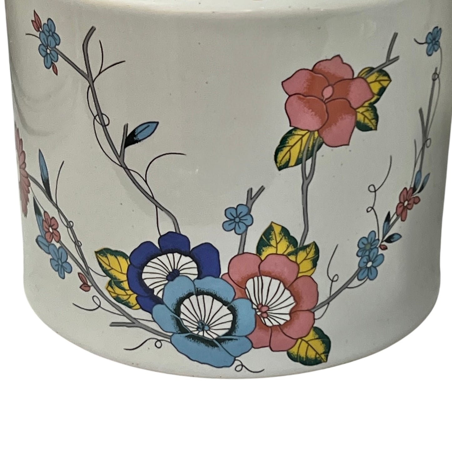close up of a French table bin on a white background 