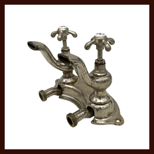 French antique wall mounted taps sold by All Things French Store