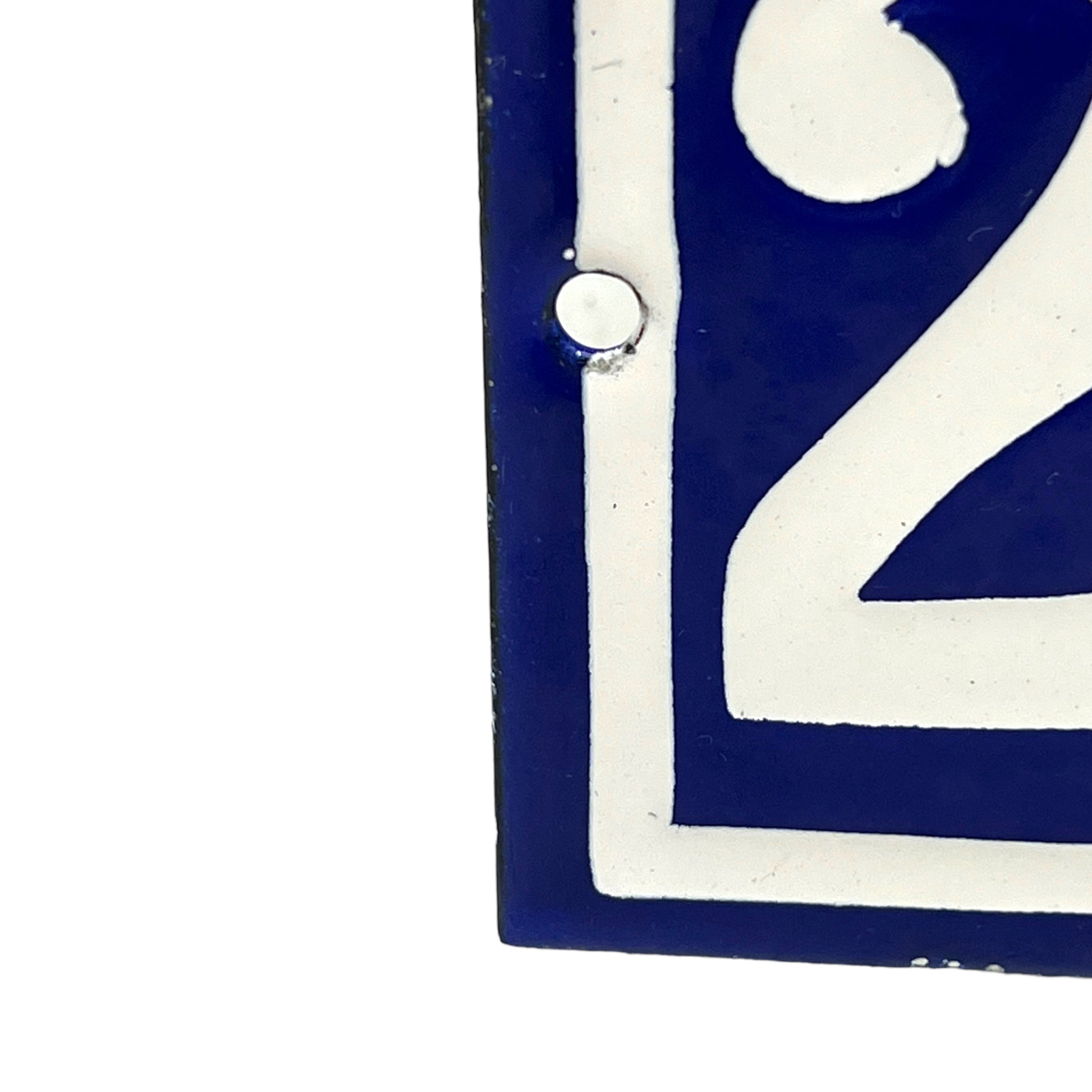 image 5 French enamel blue and white door house number 26