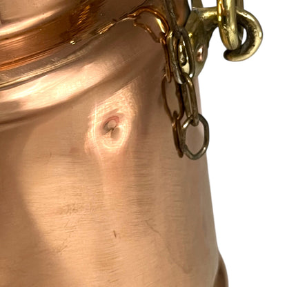 copper milk churn side view