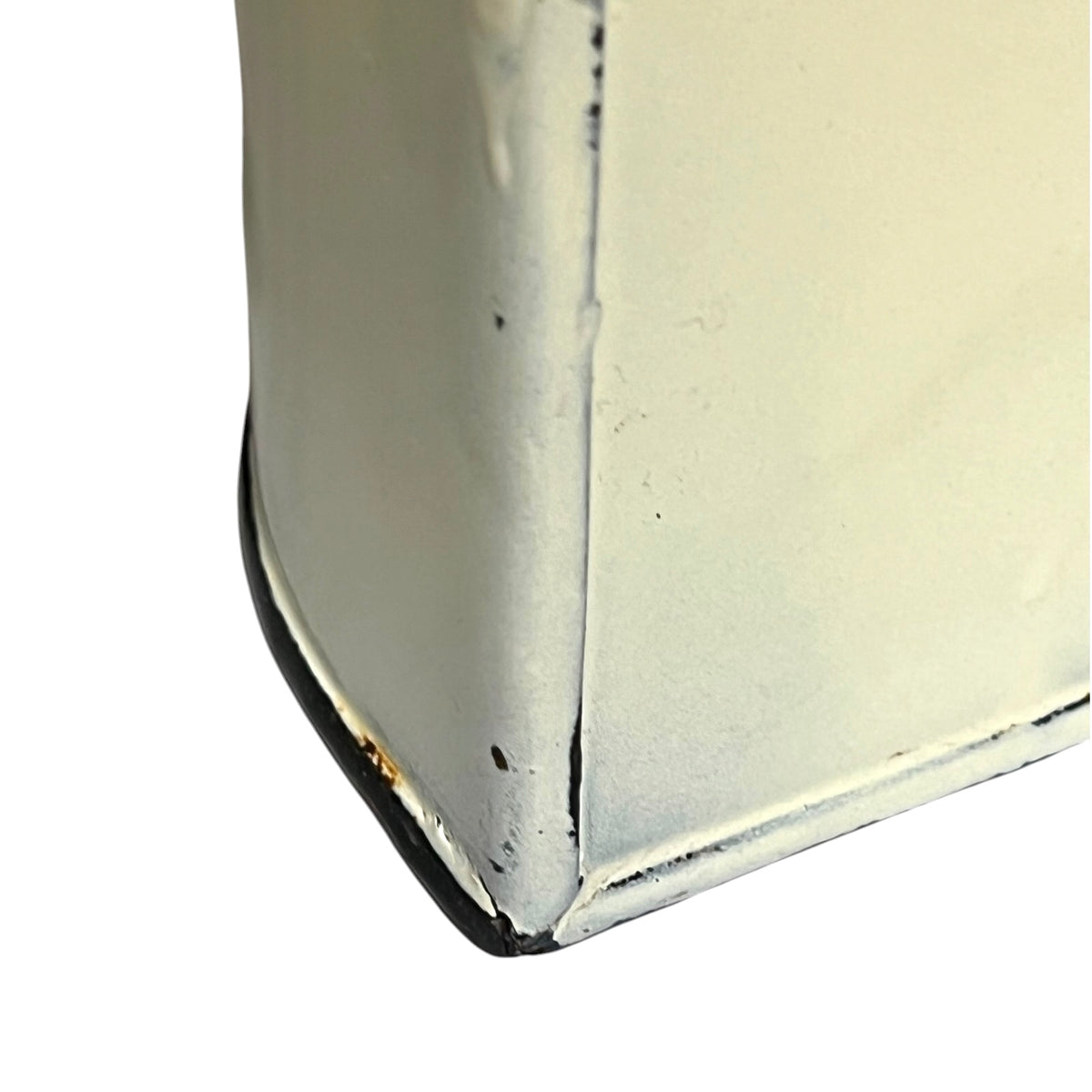 French Vintage Style Enamel Salt Box – Cream SEL Wall Hanging Pot | Farmhouse Kitchen Décor