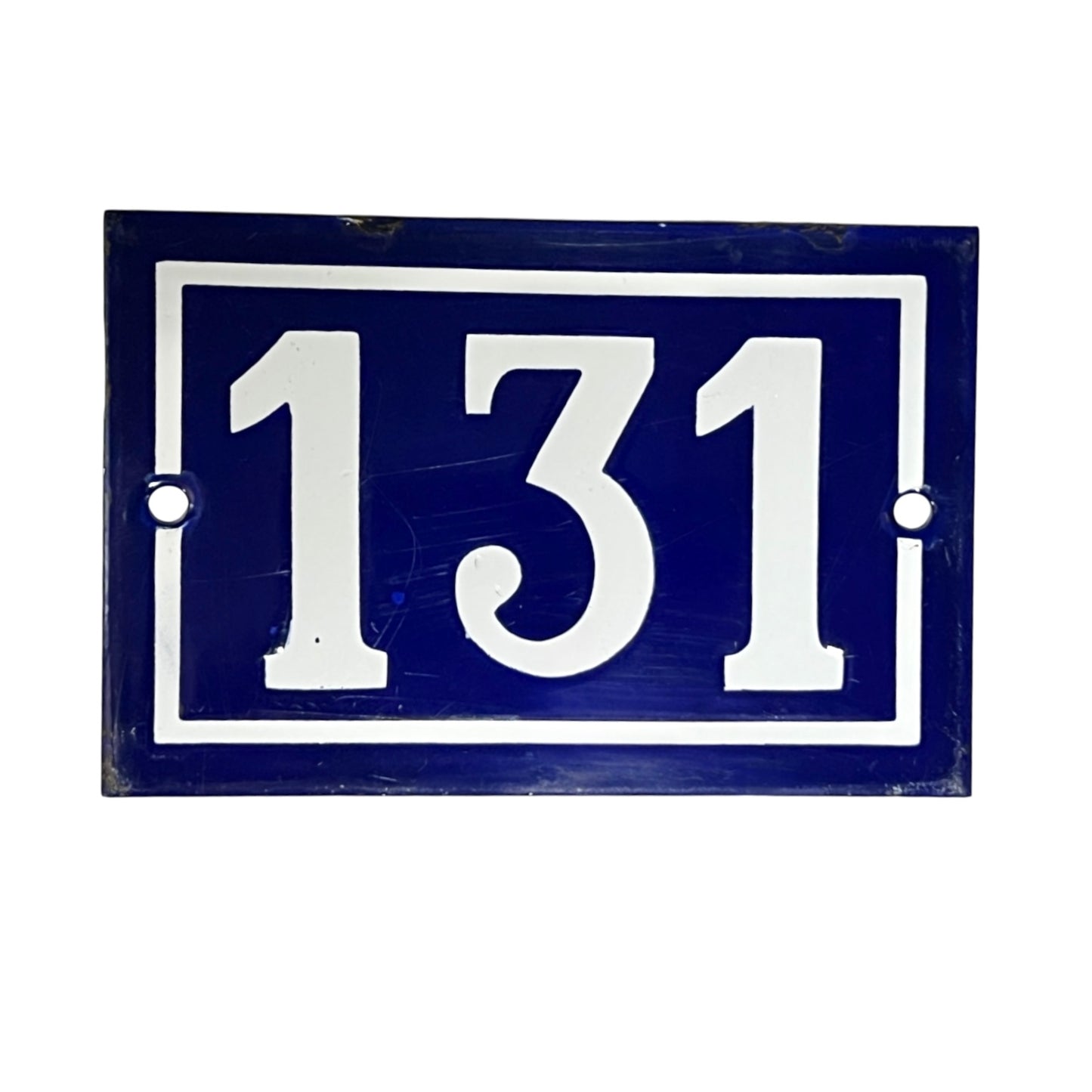 Vintage French Enamel House Number 131 – Original Door Plaque