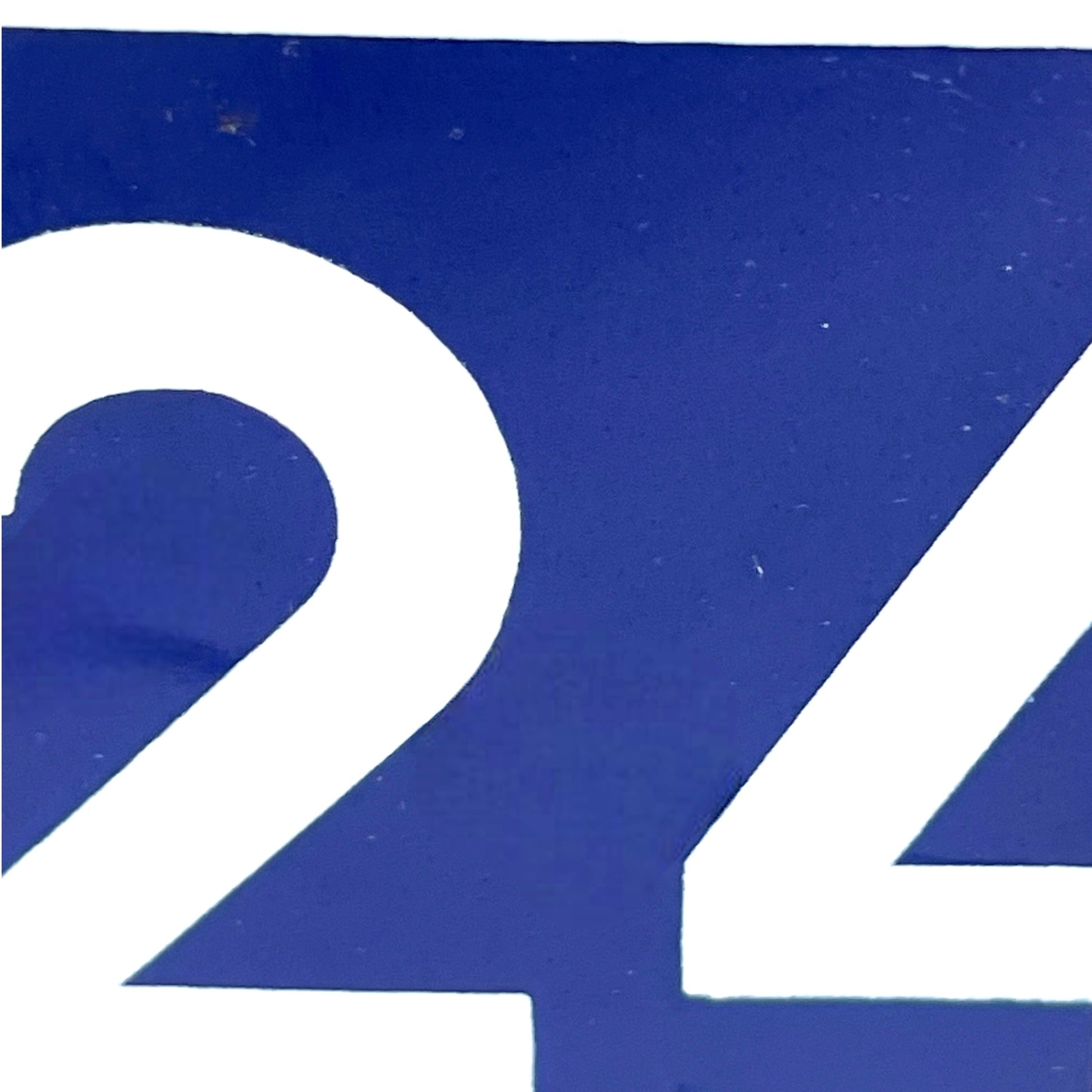 image 4 French blue and white enamel door house number