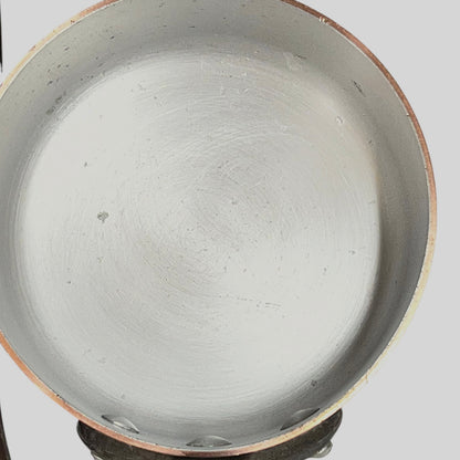 Vintage French Copper Saucepan Set of 4 | 2mm Thick | Aluminium Lined Cast Iron Handles
