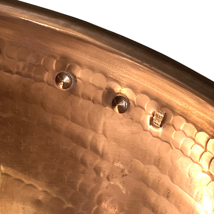Vintage French Matfer Copper Basin Sink – Roll Top Countertop Bathroom Basin 38cm