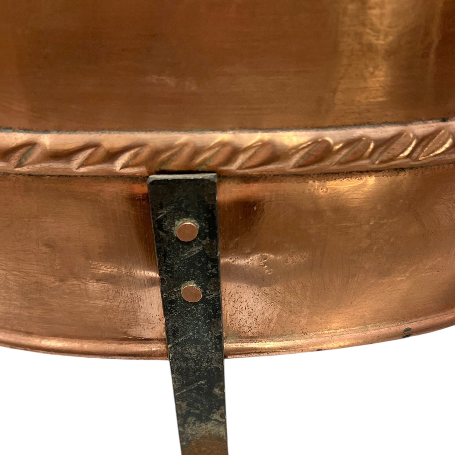 French Vintage Copper Umbrella Stand, Unusual Handmade Stick Hallway Stand 