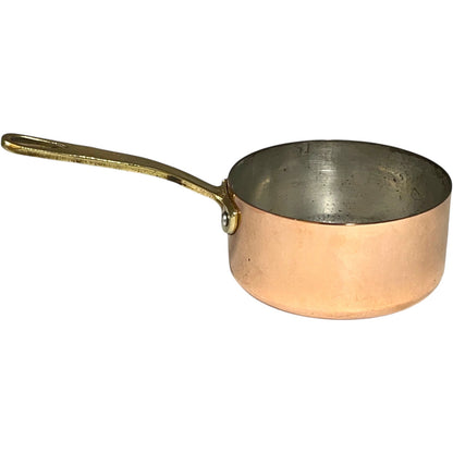 Small French Copper Pan, 10cm Vintage Copper Pot ideal as a side dish pot for sale from All Things French Store