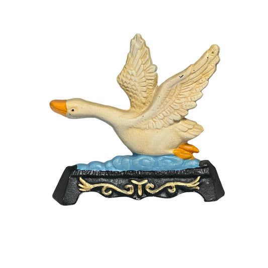 Vintage French Cast Iron Doorstop – Farmyard Goose Country Décor