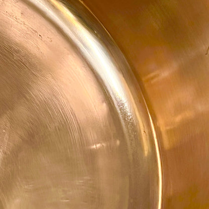 Close up of inner of copper sink 