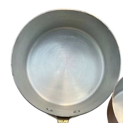 top view of copper pan