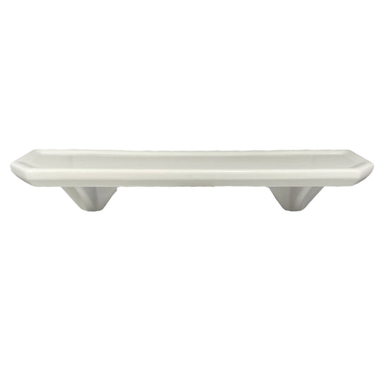White ceramic shelf on a white background