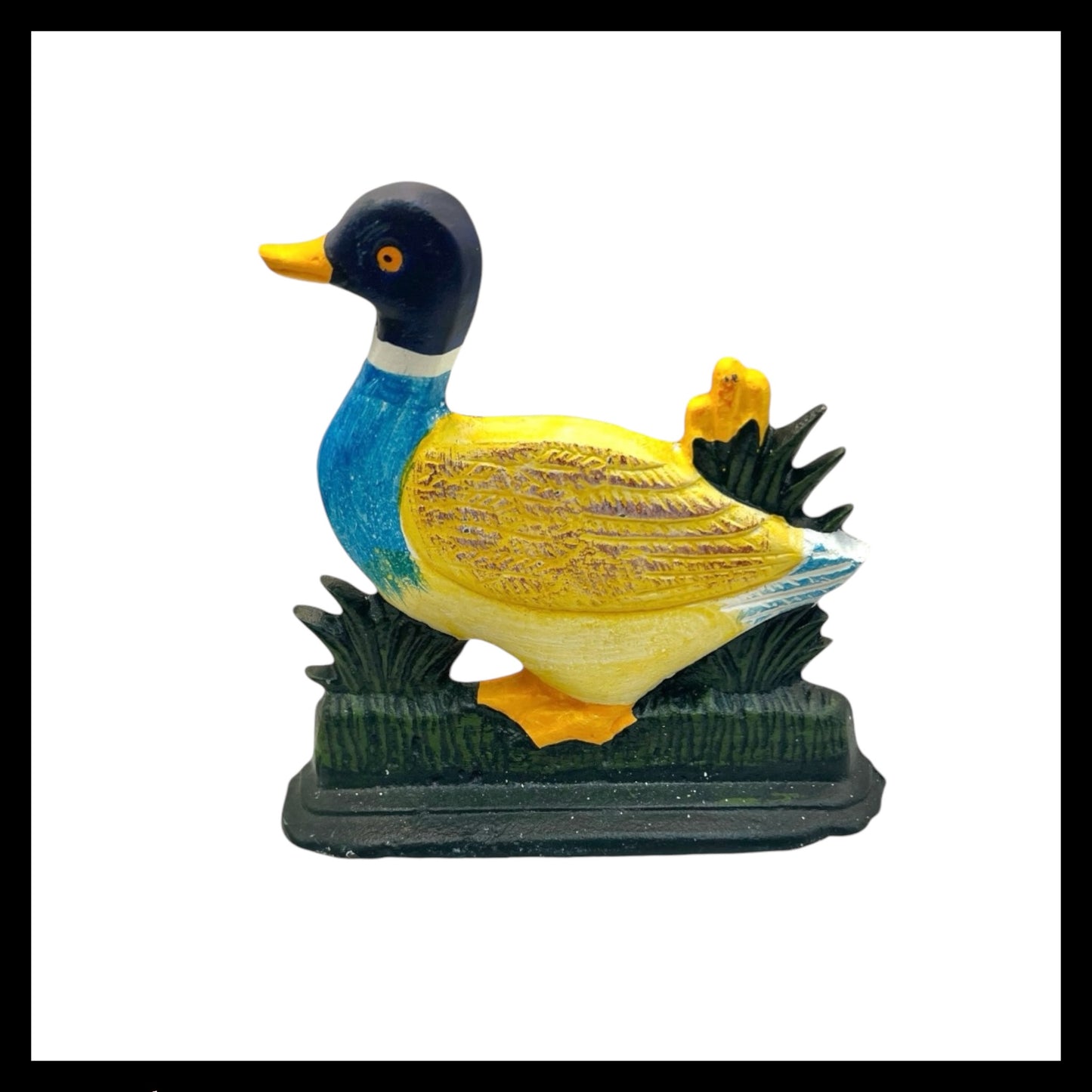 French Cast Iron Duck Door Stop, Farmhouse Chic Doorstop Wedge, Door Stay for sale from All Things French Store