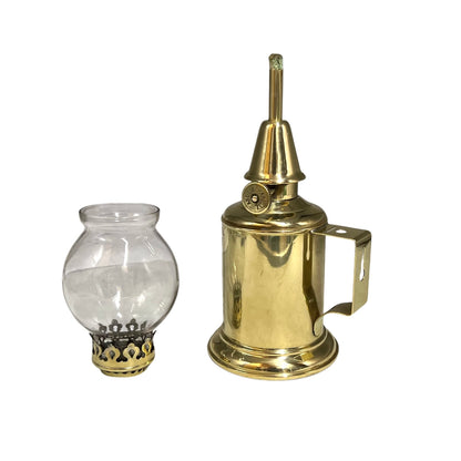 Vintage French Brass Pigeon Oil Lamp | Working Lampe Feutree Vintner’s Safety Lamp