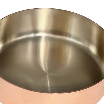 French Copper Frying Pan, 2.5mm Havard Copper Pot, Stainless Steel Lining