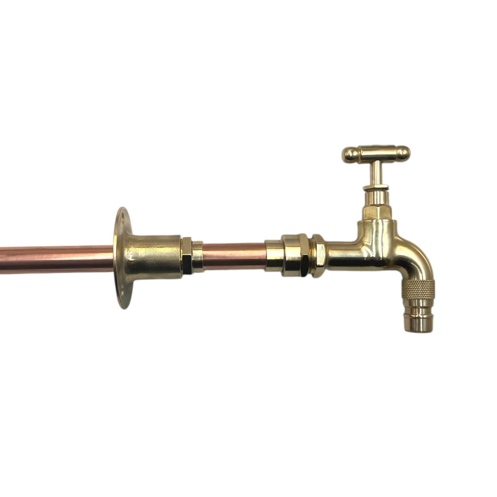 Pair of Vintage Style Copper and Brass Taps, for Kitchen, Bathroom, Camper Van 