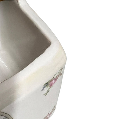 Vintage French Saint-Uze Ceramic Salt Box – Wall-Mounted Sel Crock with Lid