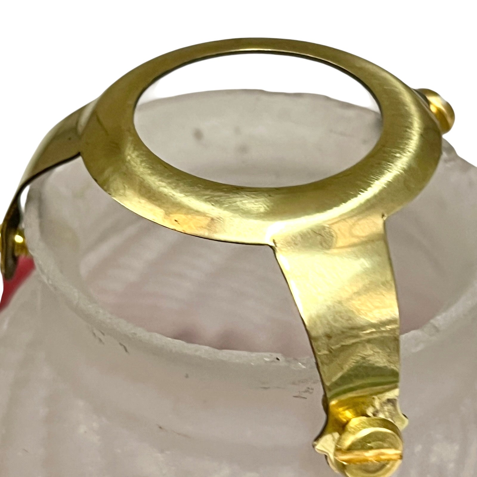 Gold brass gallery on a white background
