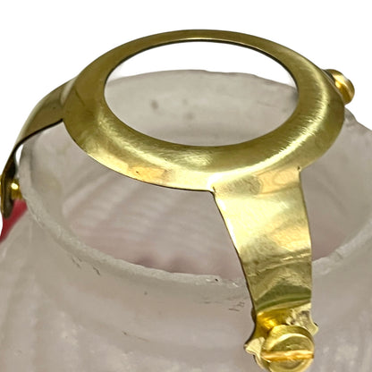 Gold brass gallery on a white background