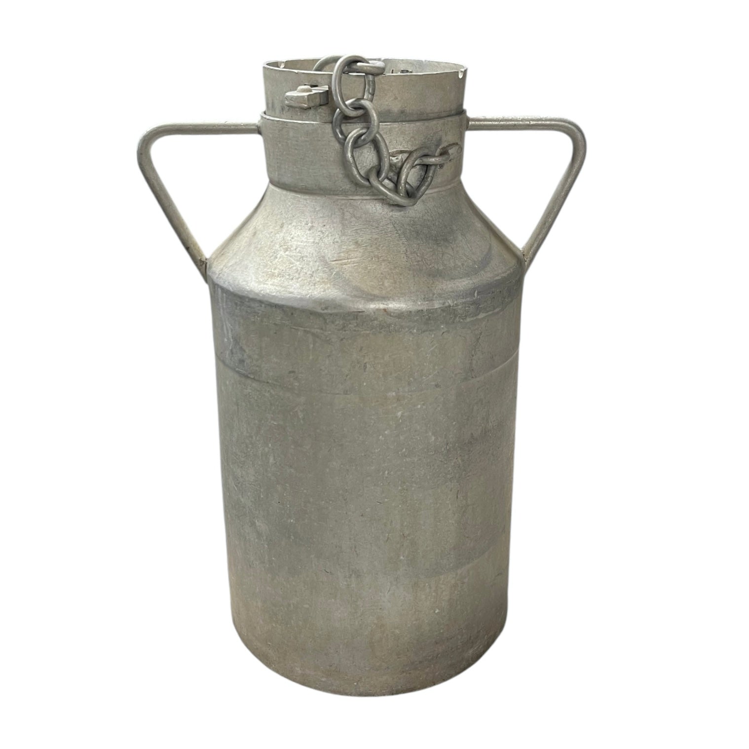 Metal milk churn on a white background for sale from All Things French Store