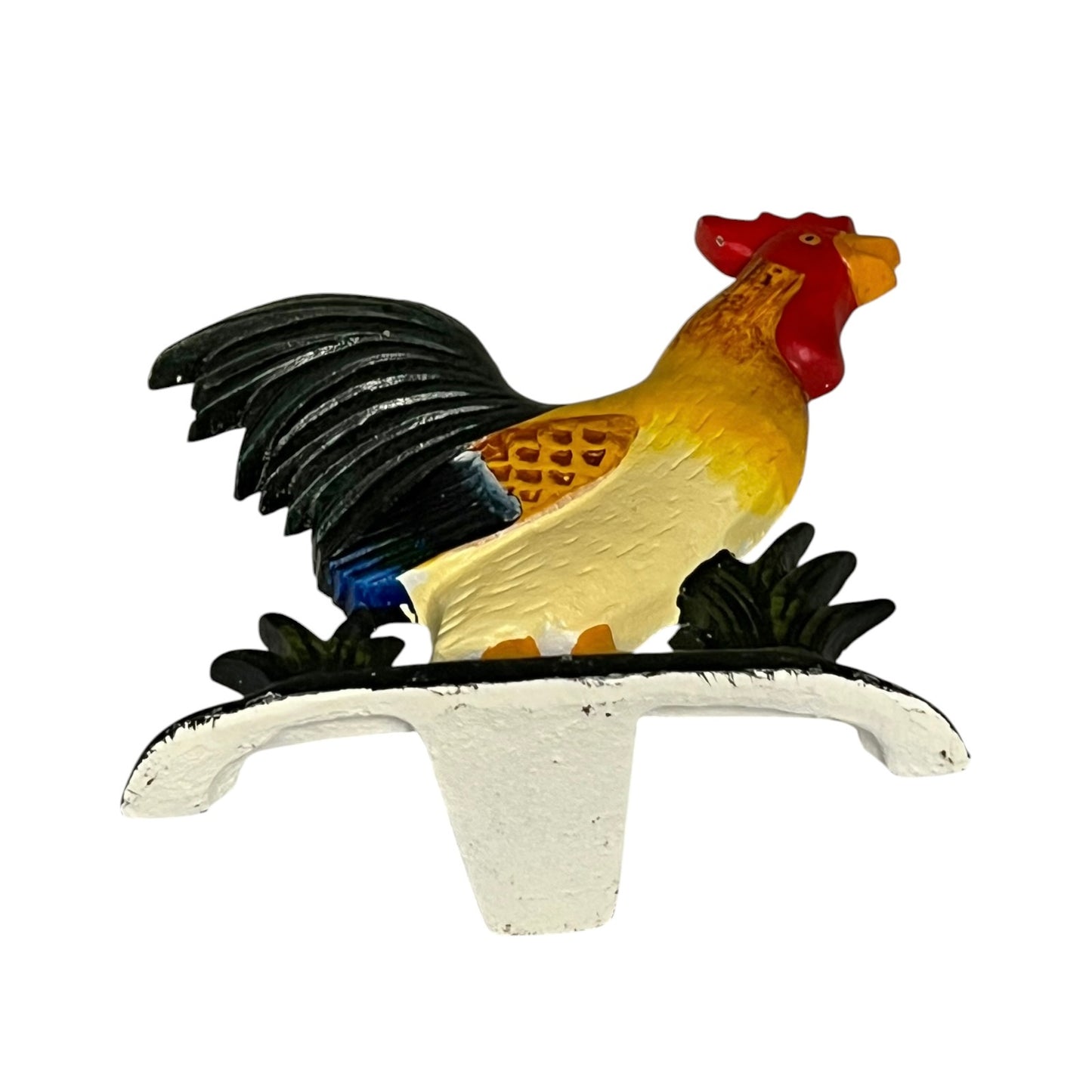 Vintage Style Cast Iron French Chicken Rooster Door Stop – Shabby Chic Farmhouse Decor