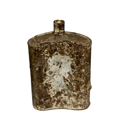 a rusty water bottle on a white background 