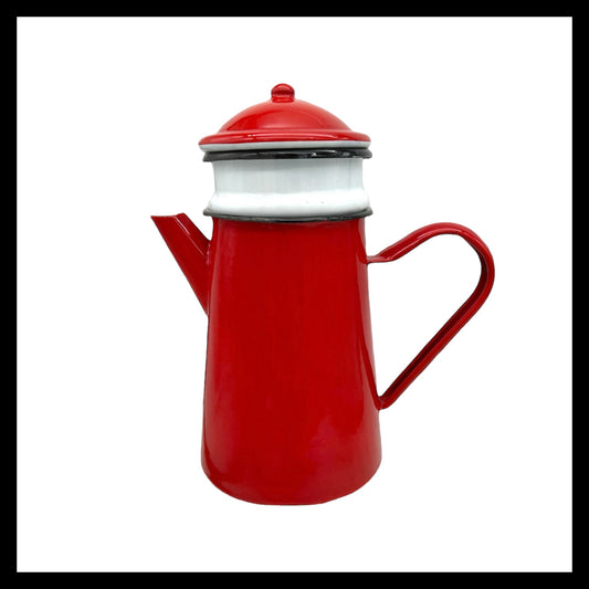French traditional Biggin enamel coffee pot for sale by All Things French Store