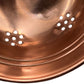 French copper colander with a brass handle 