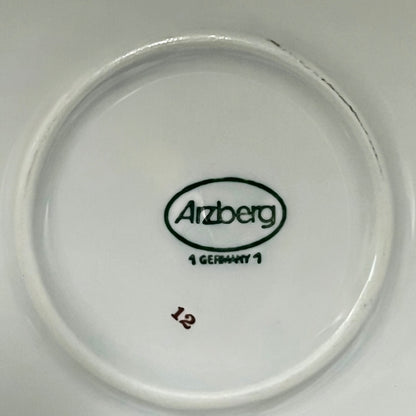 Arzberg logo on a white ceramic plate