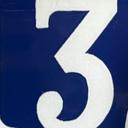 Original French Enamel House Number 132 Sign – Vintage Blue Metal Door Plaque