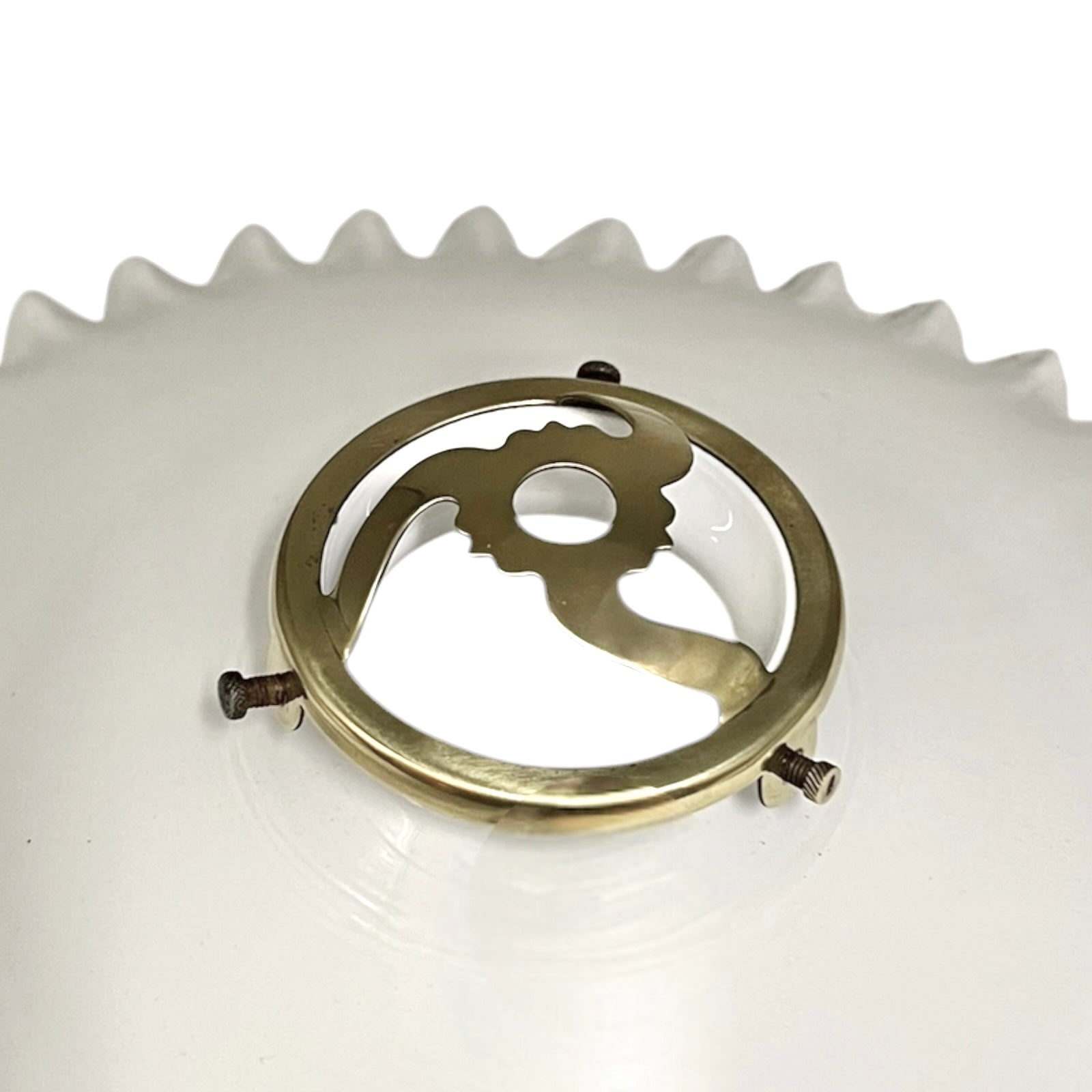 Brass lamp gallery on a white background