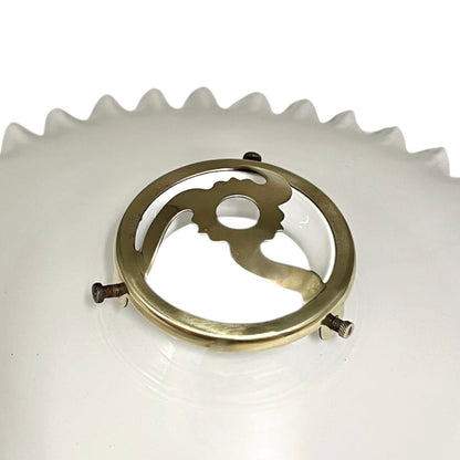 Brass lamp gallery on a white background