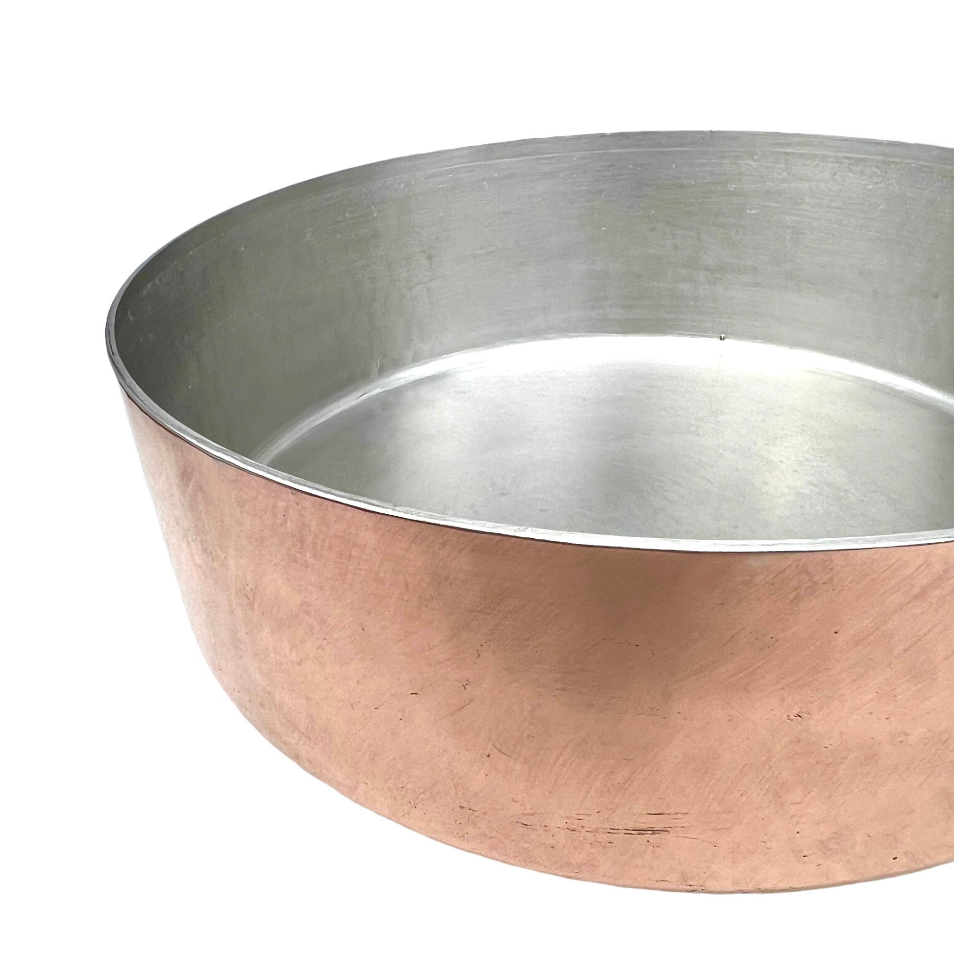 French 2mm solid copper frying pan refurbished with brand new tin lining