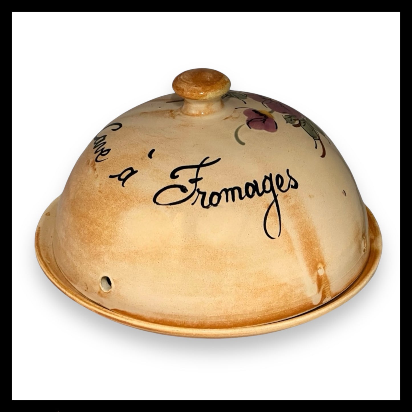 Vintage French Vallauris Cheese Dome, Ceramic Cheeseboard, Cave a Fromages  for sale by All Things French Store 