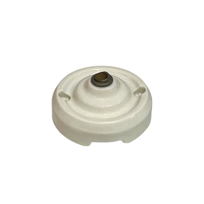 Antique French Porcelain Ceiling Rose 7cm Vintage Lighting Canopy