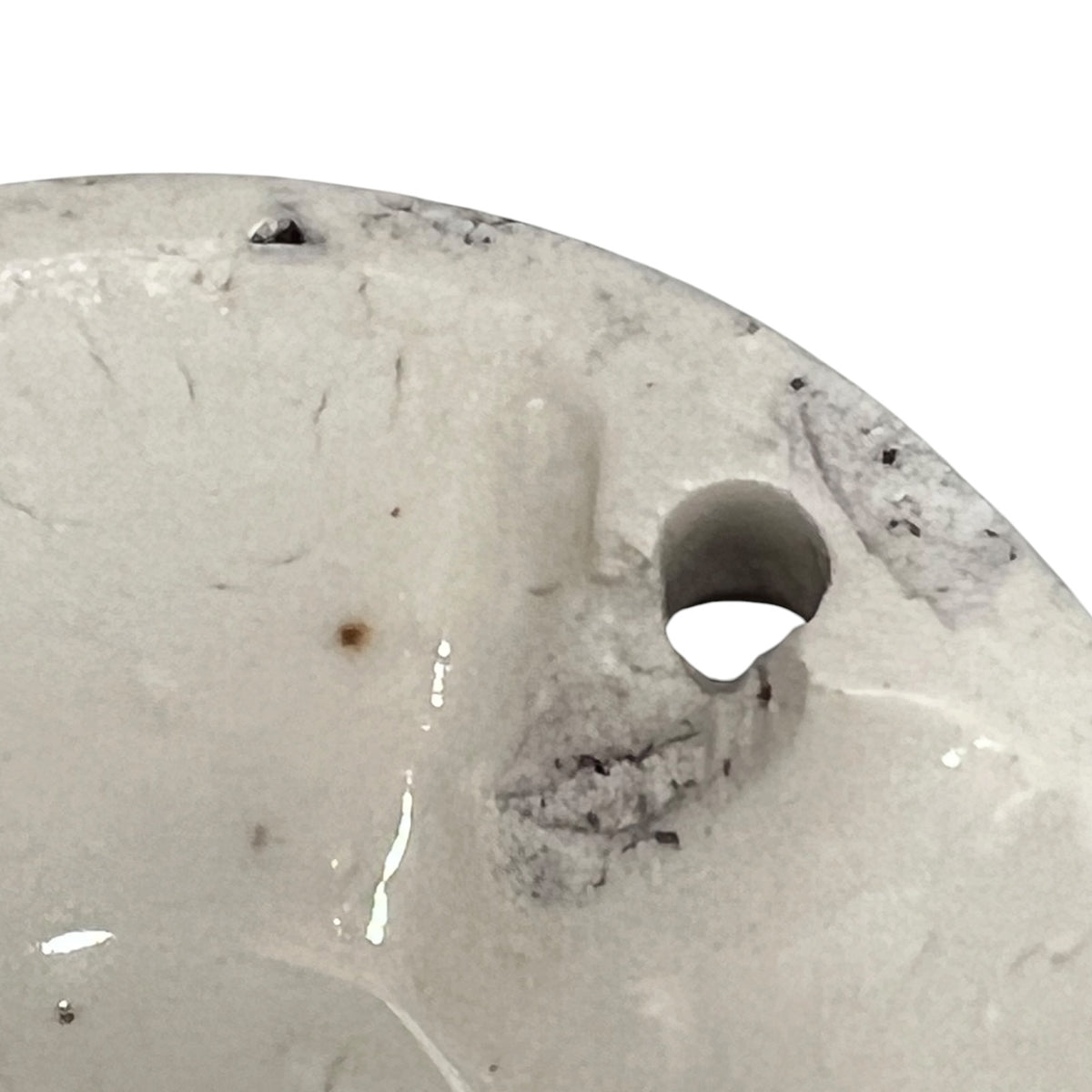 Antique French Porcelain Ceiling Rose 7cm Vintage Lighting Canopy