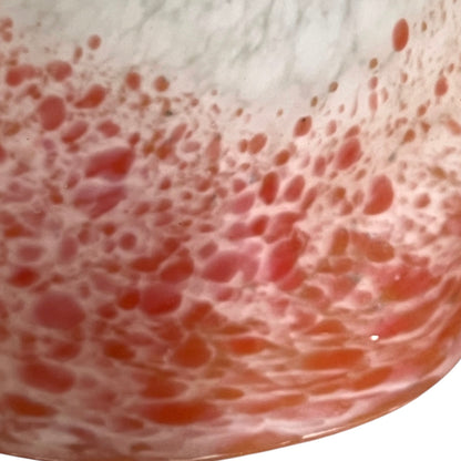 Close up of a mottled pattern glass lampshade 