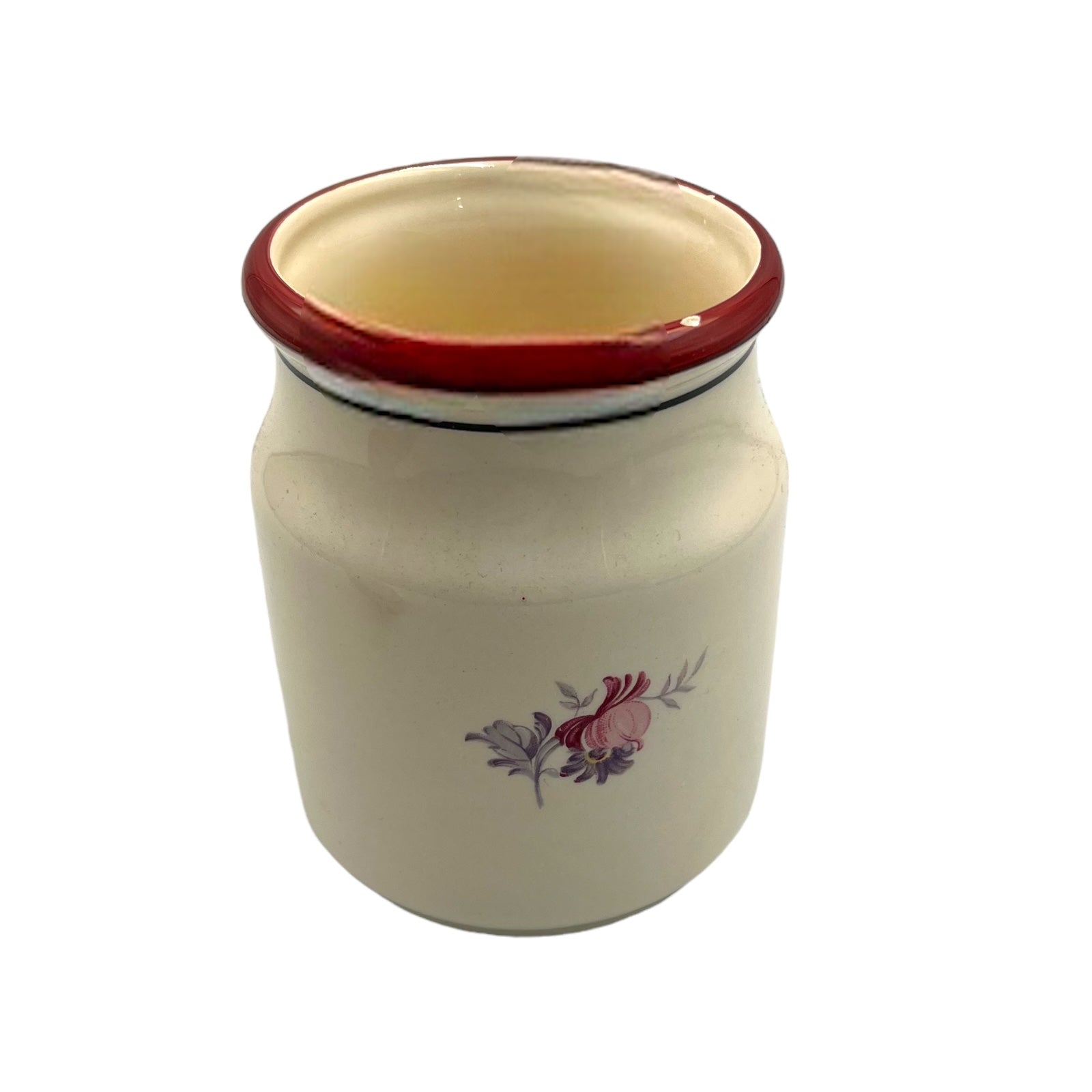 French vintage spice jar with a wooden lid