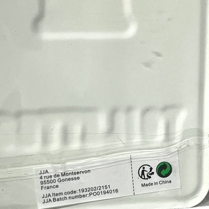 Close-up of a label containing text and logos.