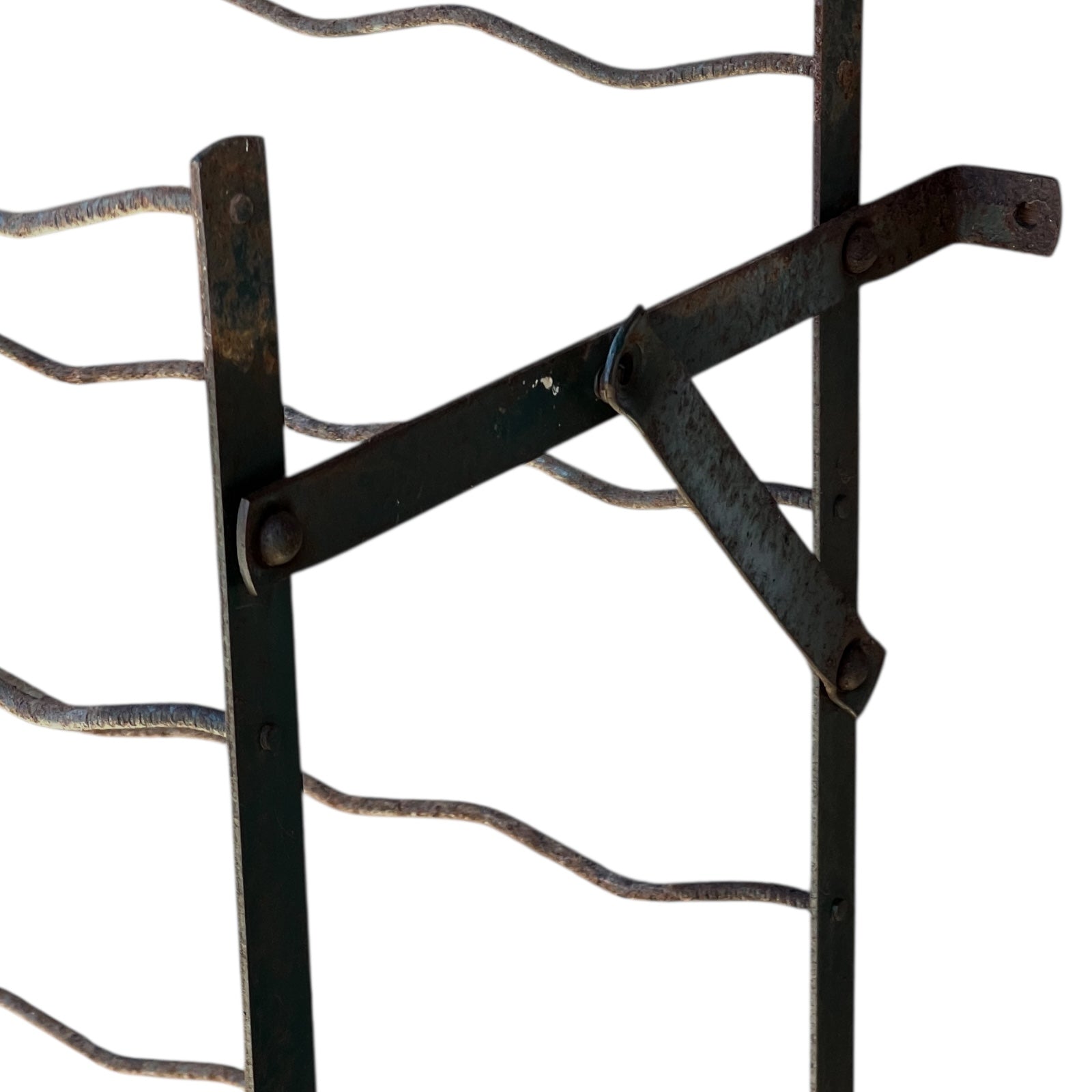 French Rigidex Style Wine 100 Bottle Rack, Vintage Metal Wine Cellar Rack for sale from All Things French Store